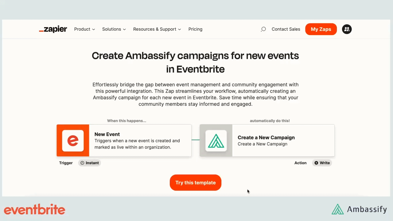 integrate Ambassify with Eventbrite
