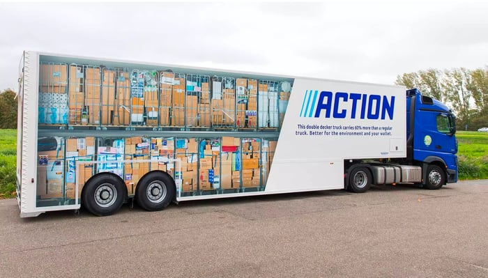 Action launches initiative with double-decker trucks